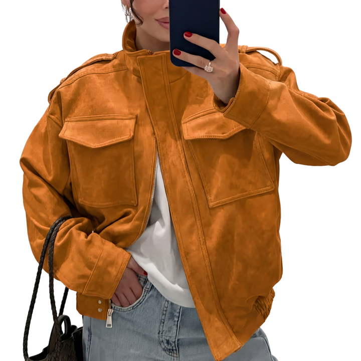 NIDA™ – Minimalist Zip-Front Utility Jacket