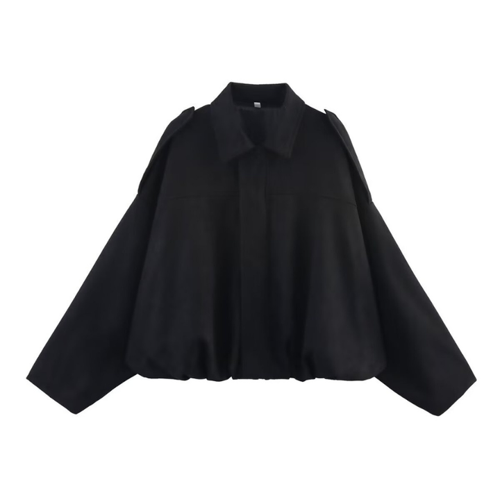 SHARON™ – Modern Cropped Aviator Zip Jacket