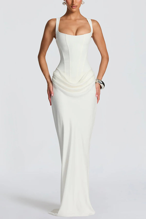 Leonor - Square-Neck Maxi Dress