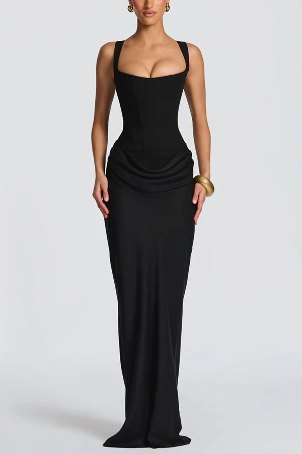 Leonor - Square-Neck Maxi Dress