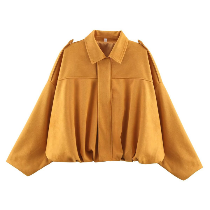 SHARON™ – Modern Cropped Aviator Zip Jacket