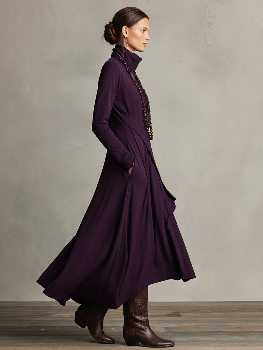 Maribel - Elegant Draped Knit Dress