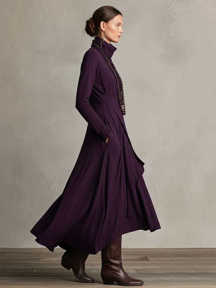 Maribel - Elegant Draped Knit Dress