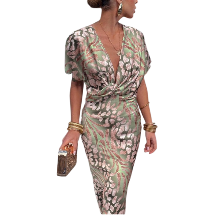 The Nela Wrap Maxi Dress