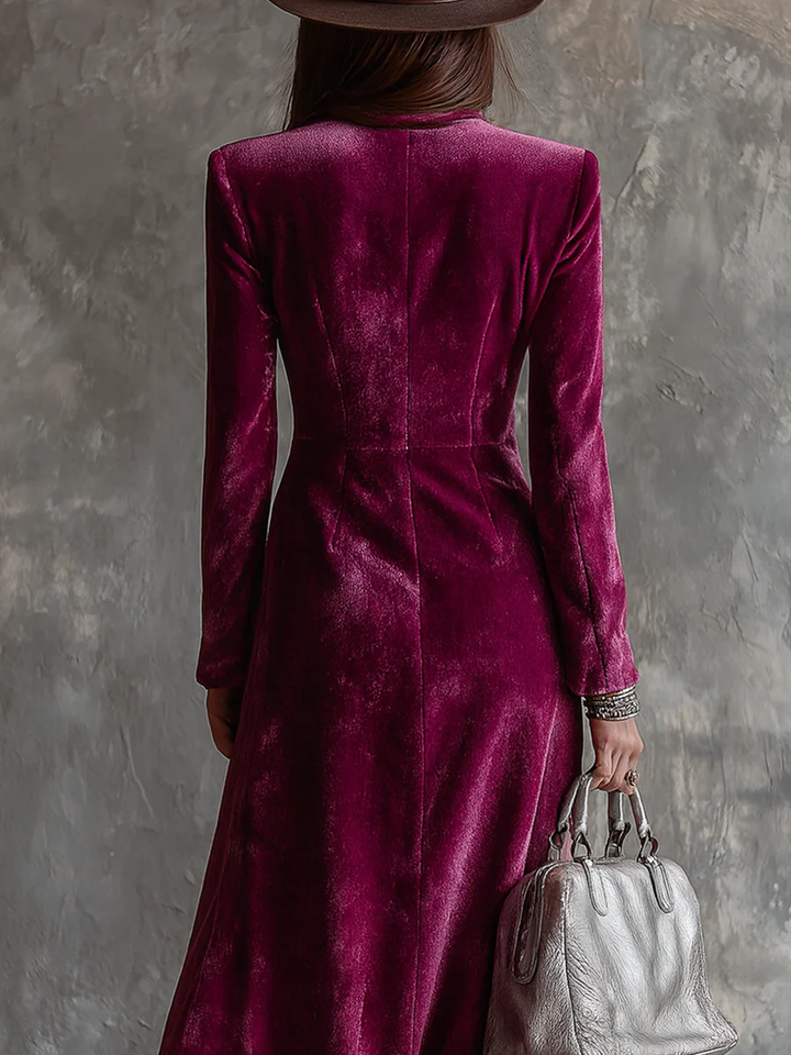 Luna - Velvet Blazer Maxi Dress