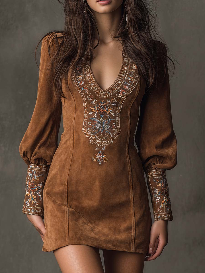 Hosanna - Suede Mini Dress
