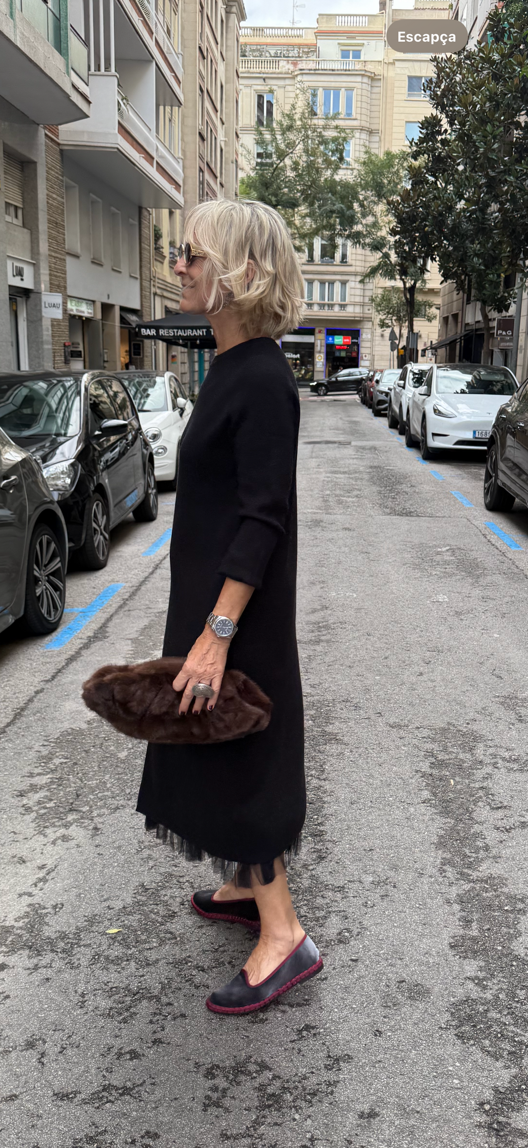Lila - Set with a Charming Fine Tulle Dress with an Elegant Drape and a Long Knit Sweater