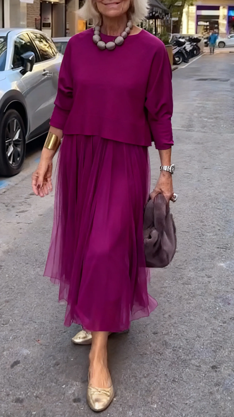 Lidia - Set with a Charming Fine Tulle Dress