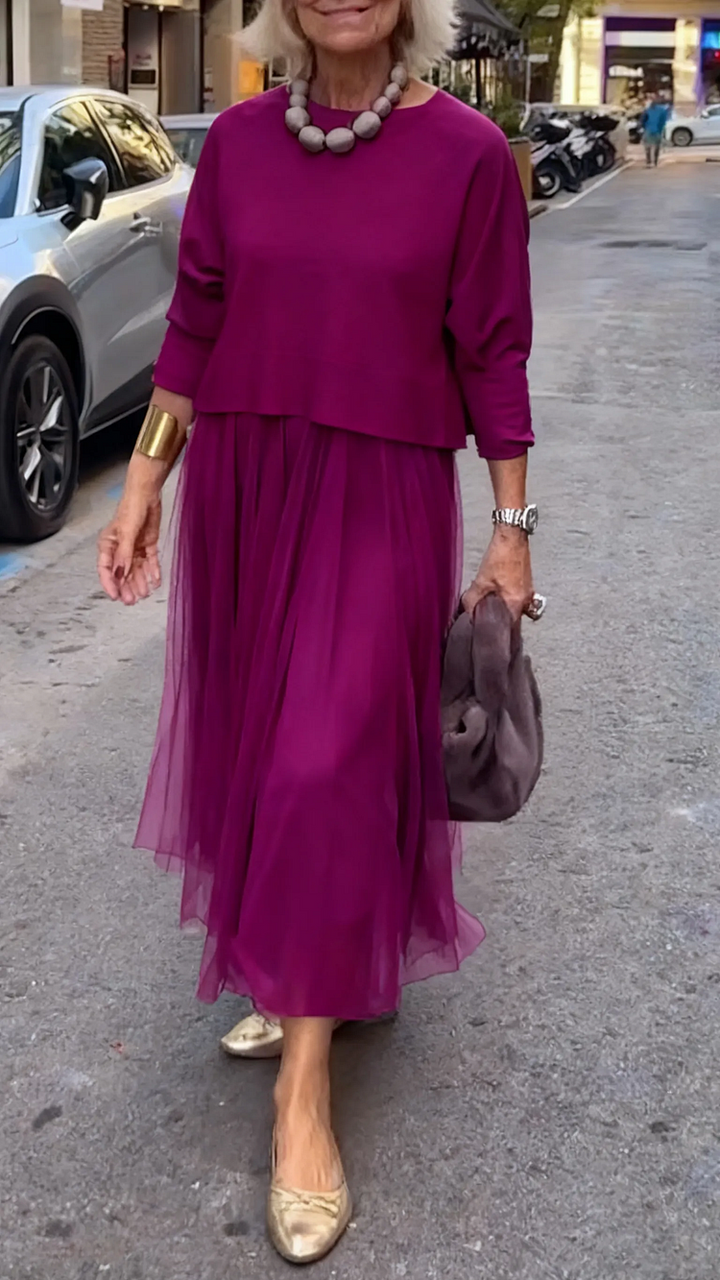 Lidia - Set with a Charming Fine Tulle Dress