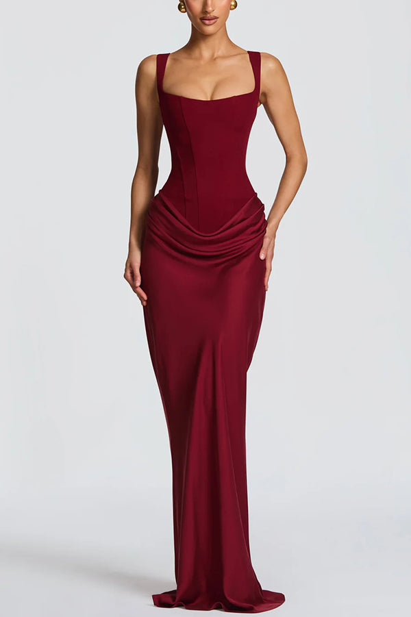 Leonor - Square-Neck Maxi Dress