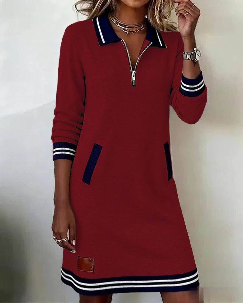 Nicky - Chic Long Sleeve Cotton Dress