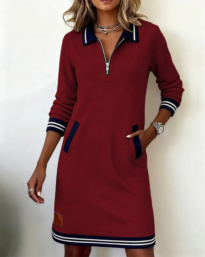 Nicky - Chic Long Sleeve Cotton Dress