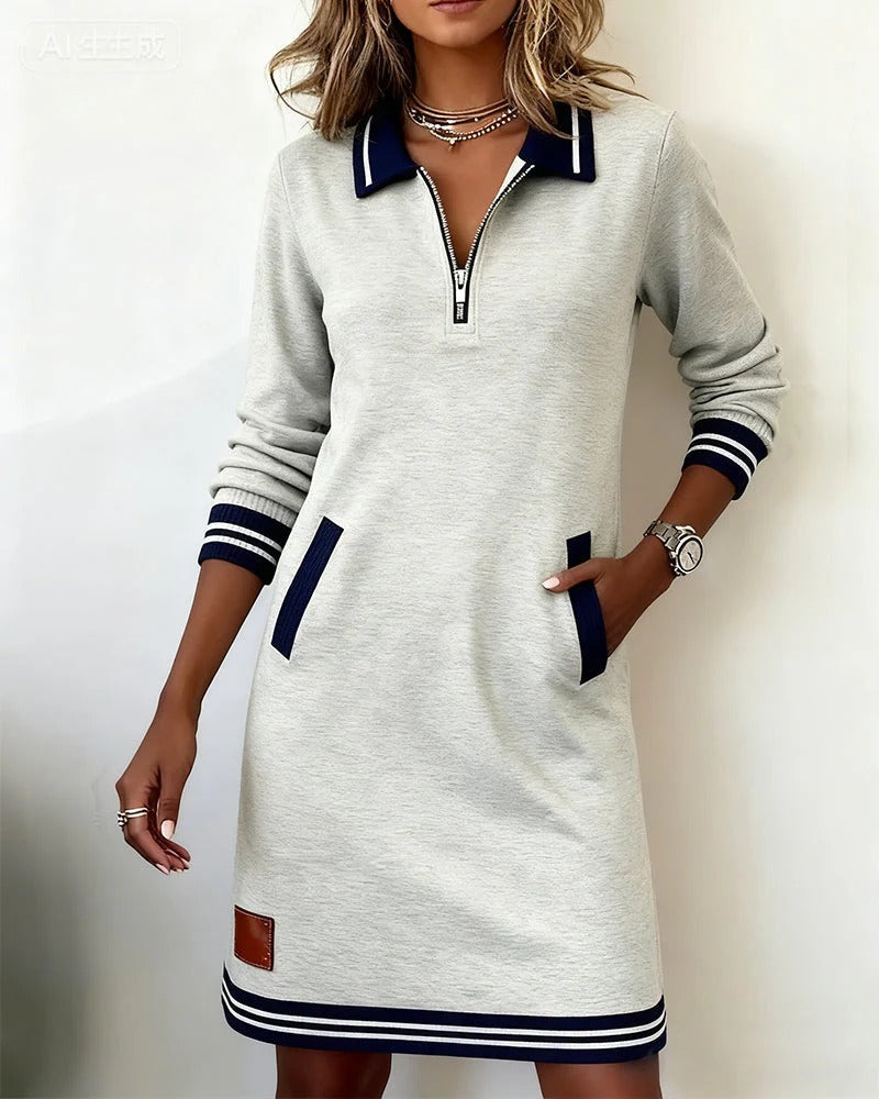 Nicky - Chic Long Sleeve Cotton Dress