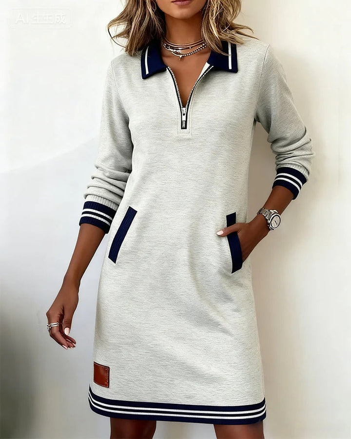 Nicky - Chic Long Sleeve Cotton Dress