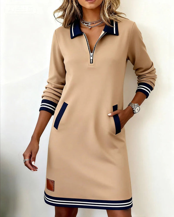 Nicky - Chic Long Sleeve Cotton Dress